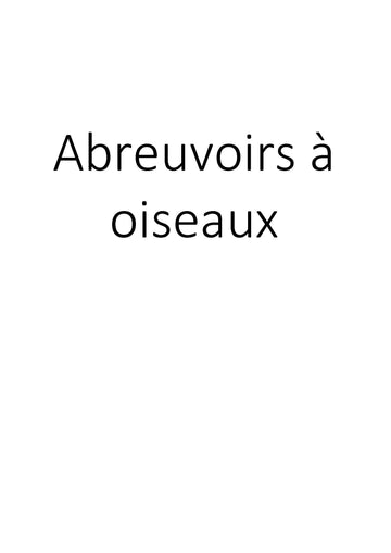 Abreuvoirs à oiseaux clicktofournisseur.com