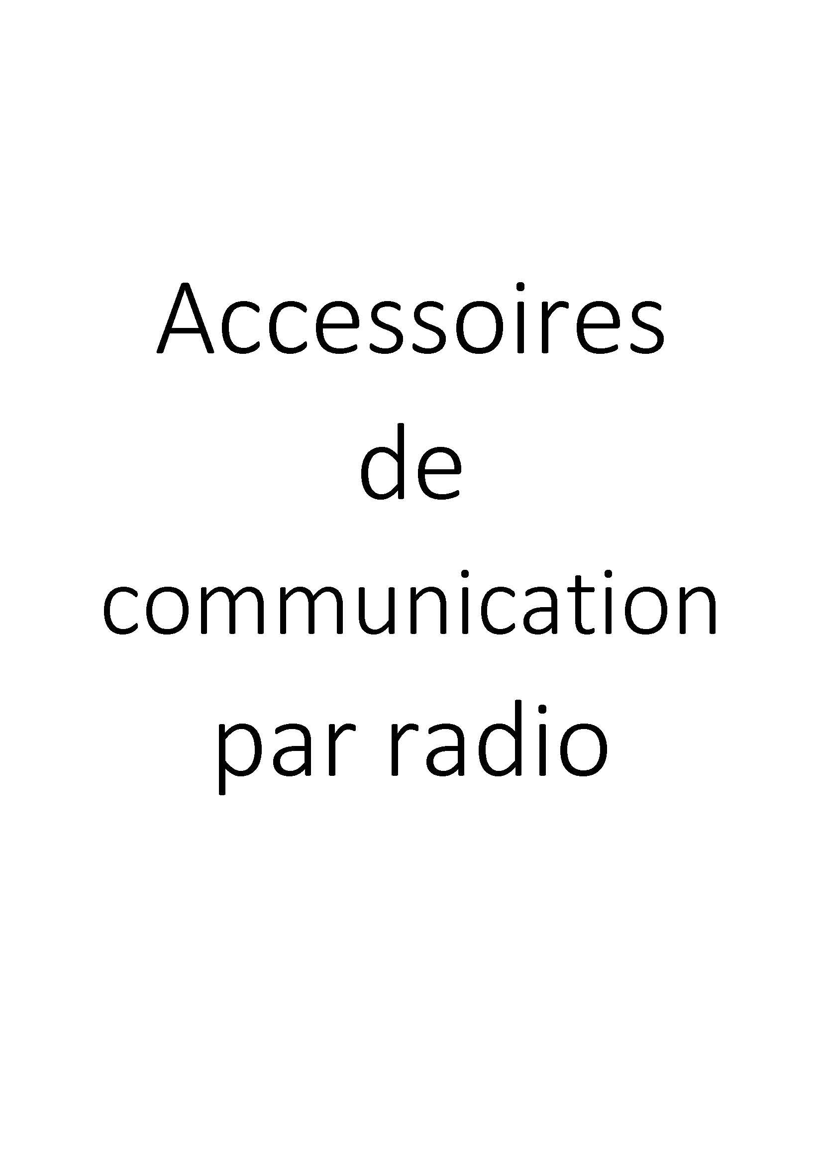 Accessoires de communication par radio clicktofournisseur.com