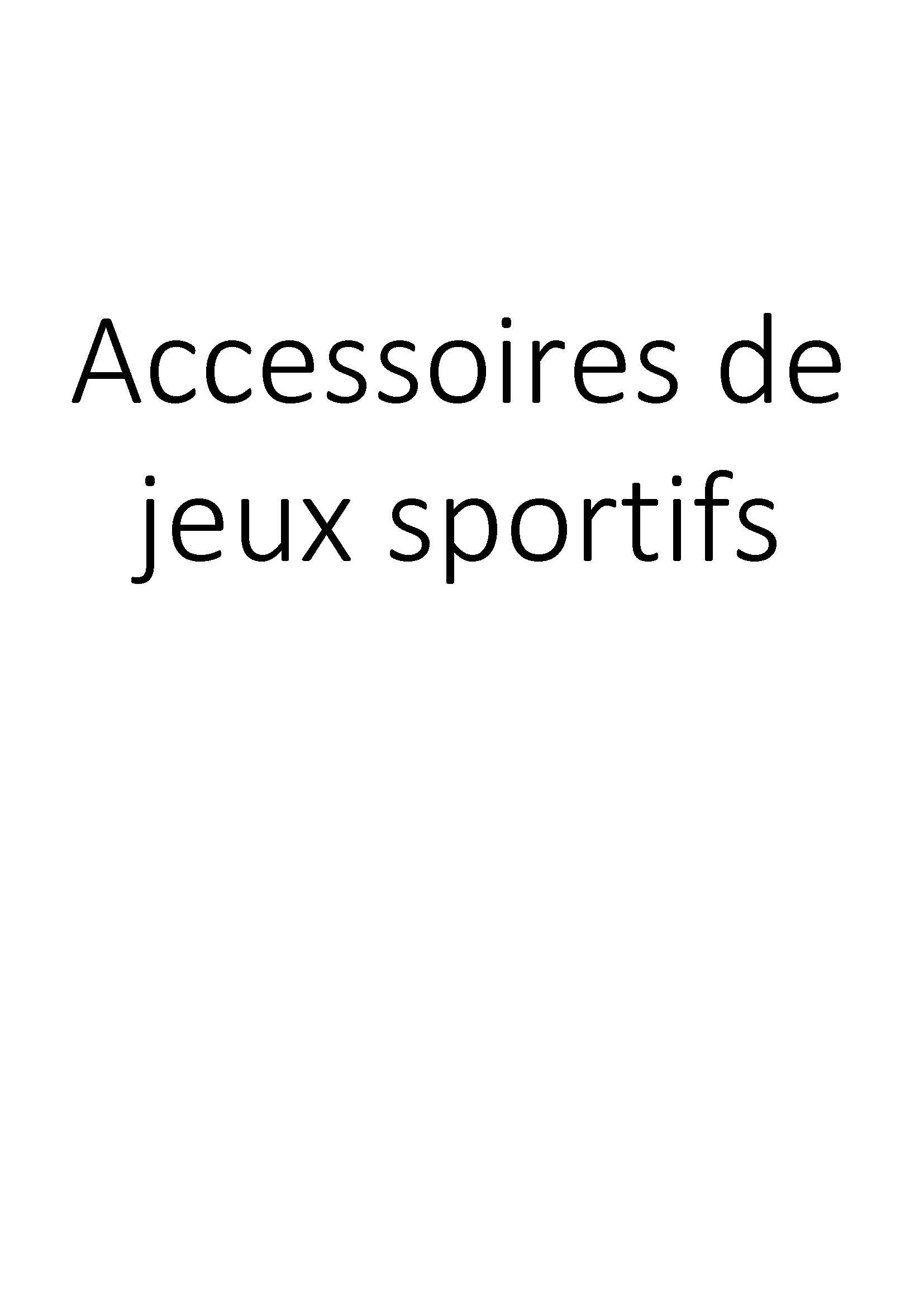 Accessoires de jeux sportifs clicktofournisseur.com