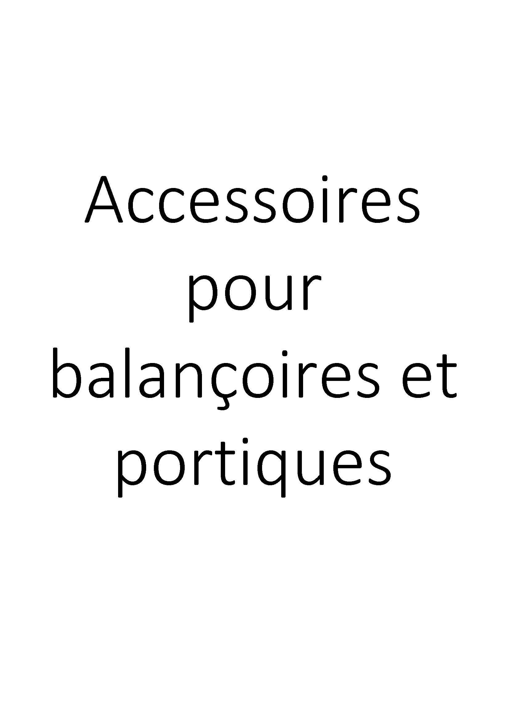 Accessoires pour balançoires et portiques clicktofournisseur.com