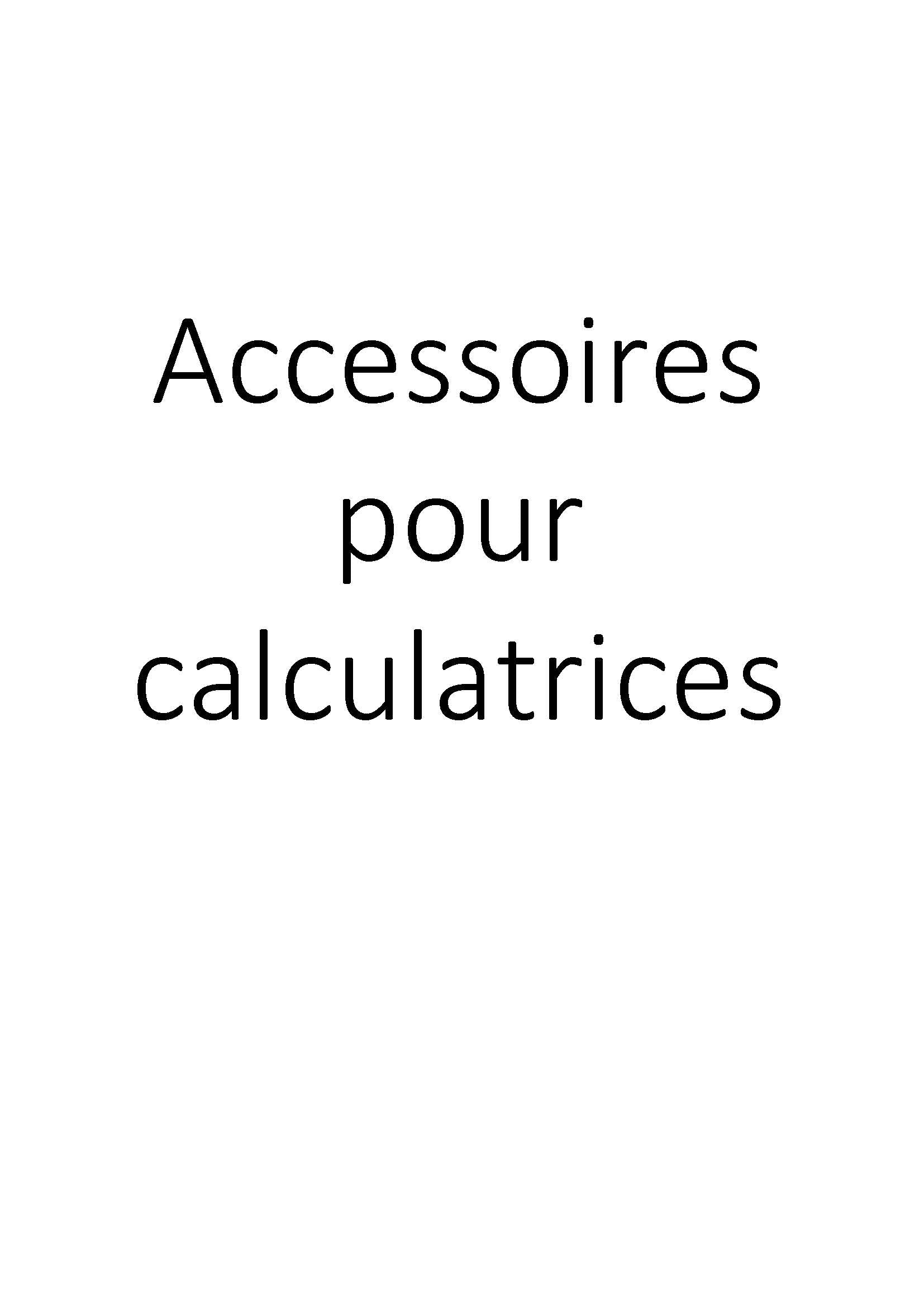 Accessoires pour calculatrices clicktofournisseur.com