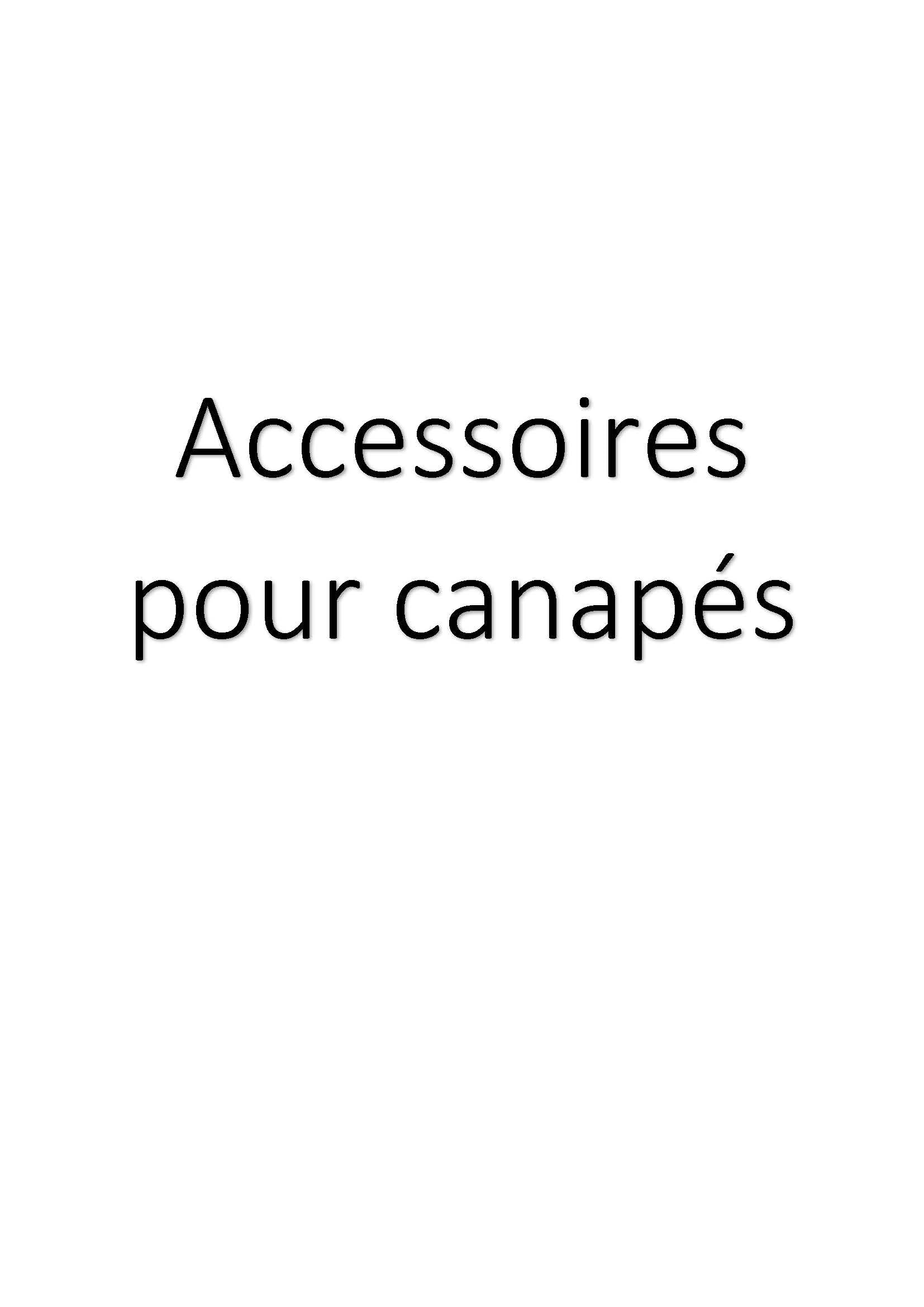 Accessoires pour canapés clicktofournisseur.com