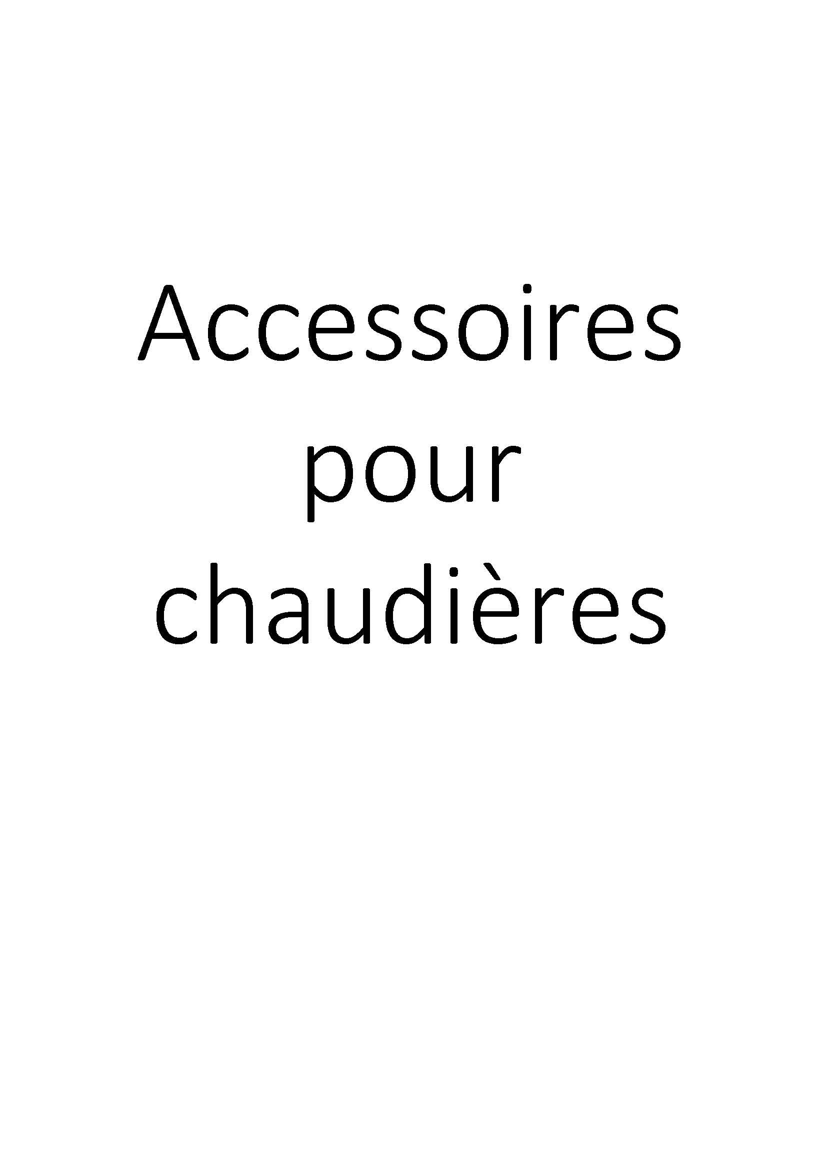 Accessoires pour chaudières clicktofournisseur.com