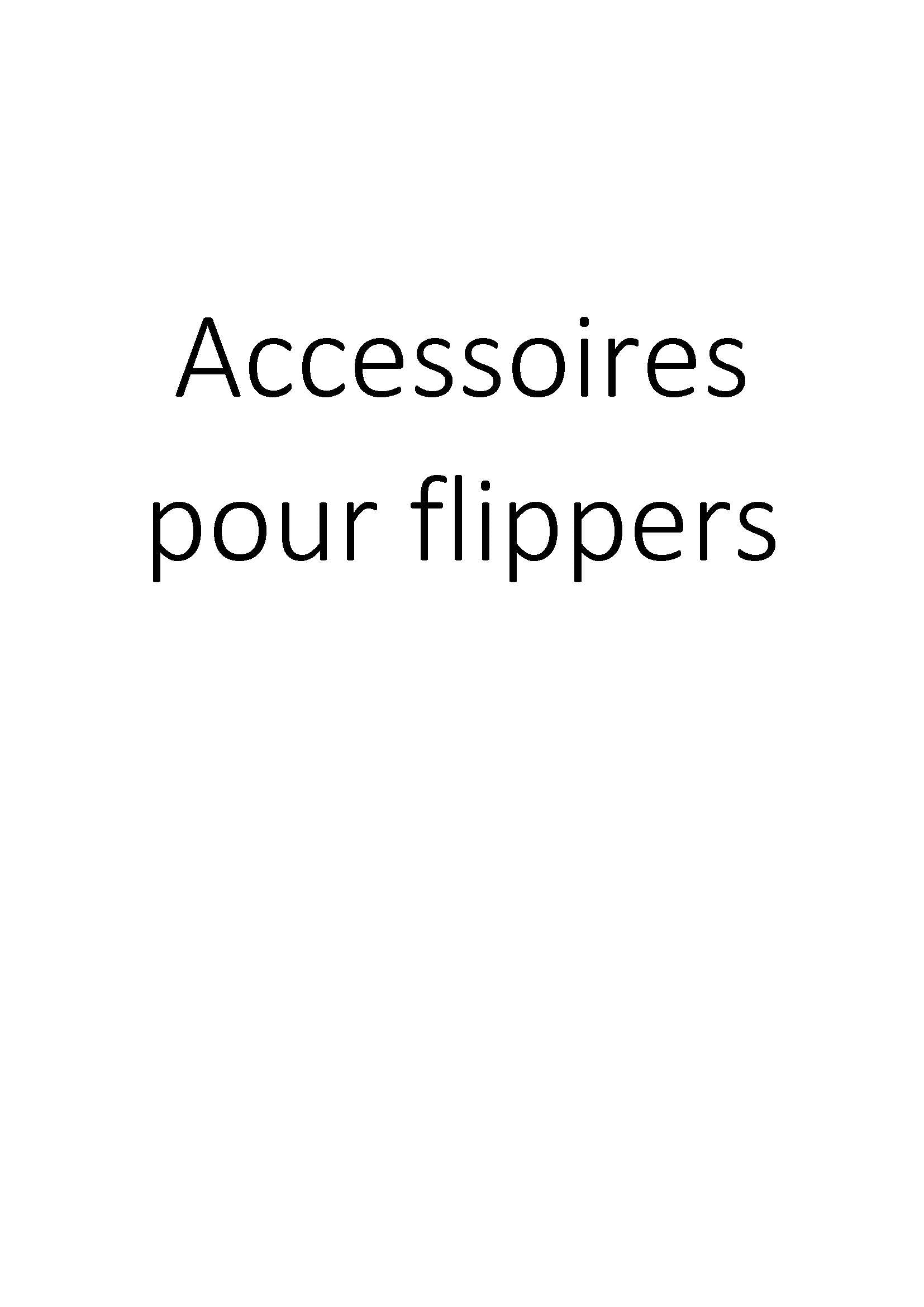 Accessoires pour flippers clicktofournisseur.com