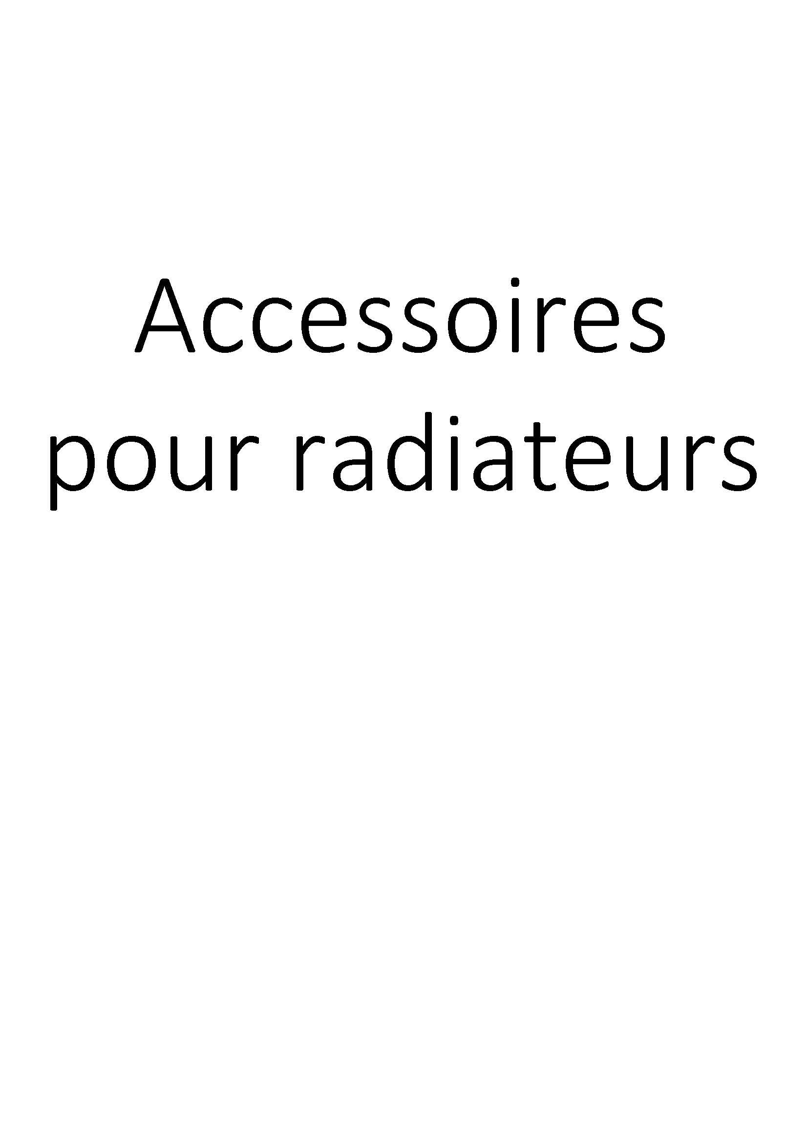 Accessoires pour radiateurs clicktofournisseur.com