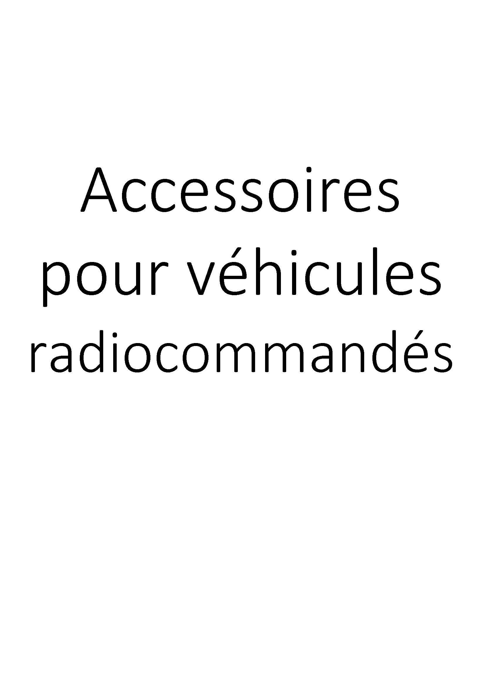 Accessoires pour véhicules radiocommandés clicktofournisseur.com