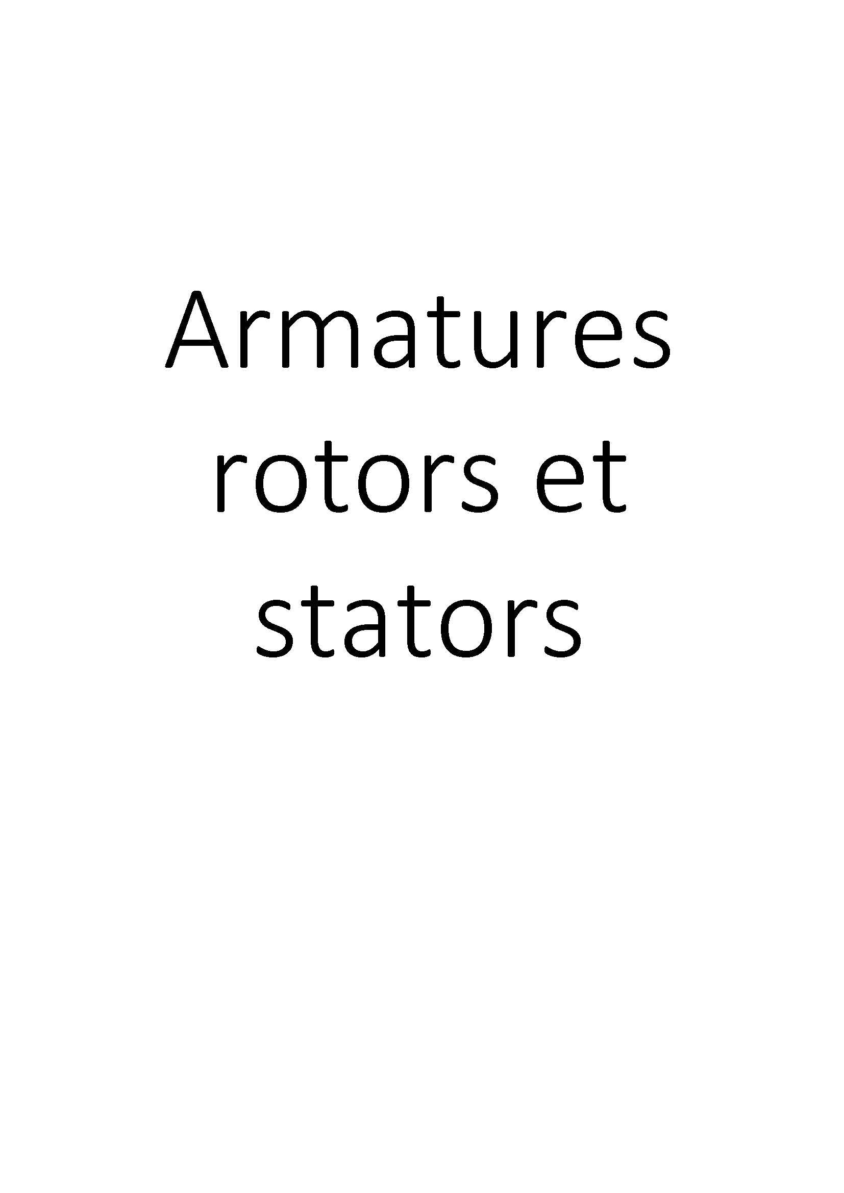 Armatures rotors et stators clicktofournisseur.com