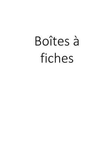 Boîtes à fiches clicktofournisseur.com