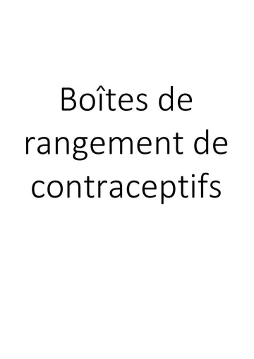 Boîtes de rangement de contraceptifs clicktofournisseur.com