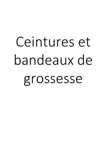 Ceintures et bandeaux de grossesse clicktofournisseur.com