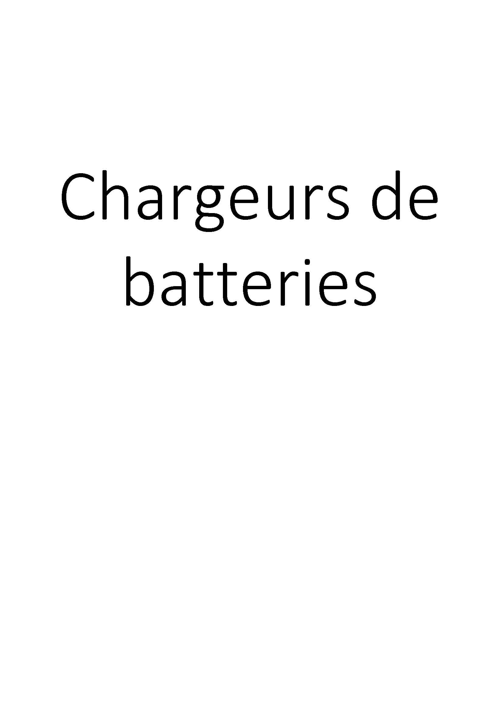 Chargeurs de batteries clicktofournisseur.com
