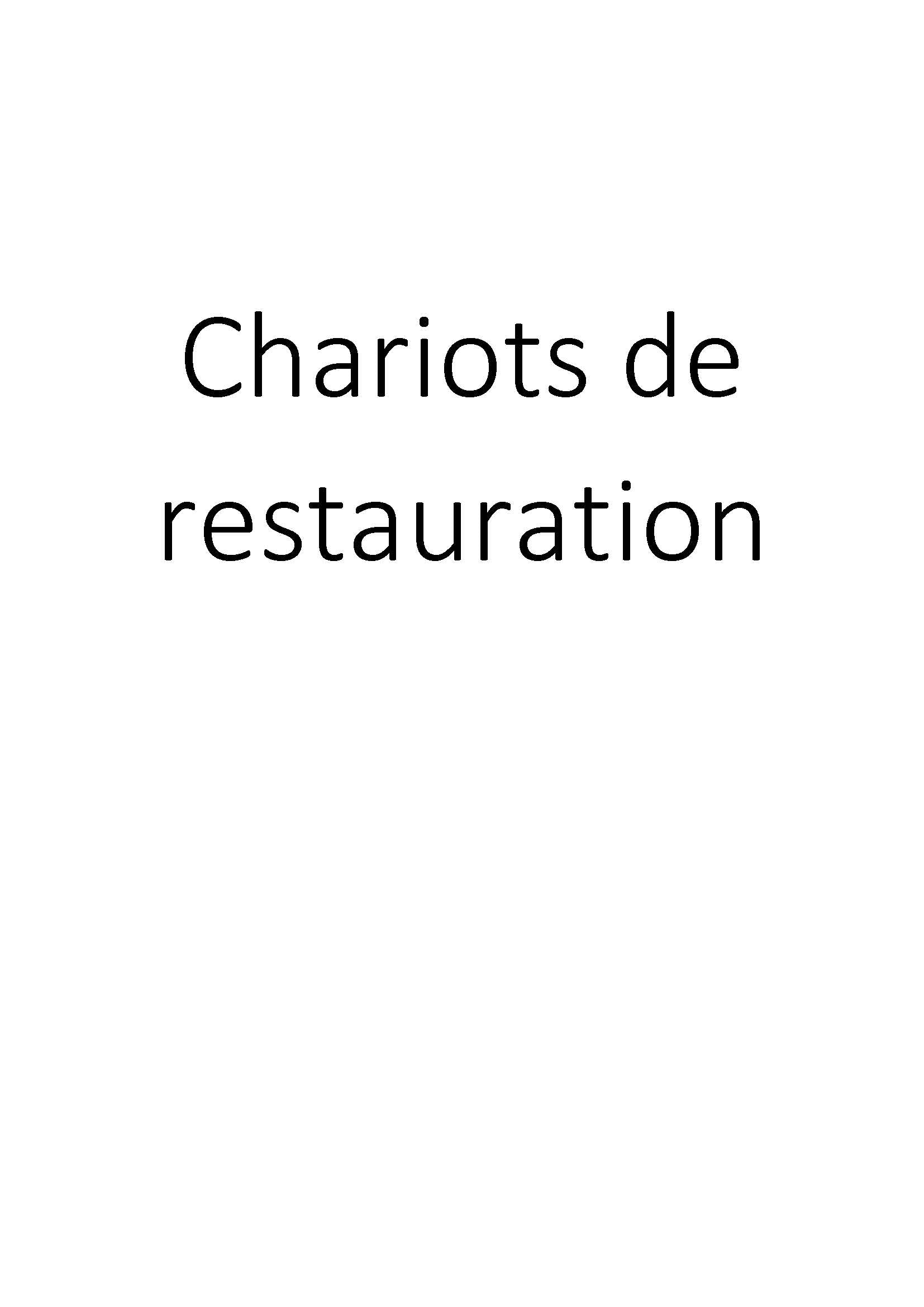 Chariots de restauration clicktofournisseur.com