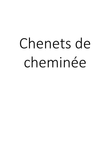 Chenets de cheminée clicktofournisseur.com