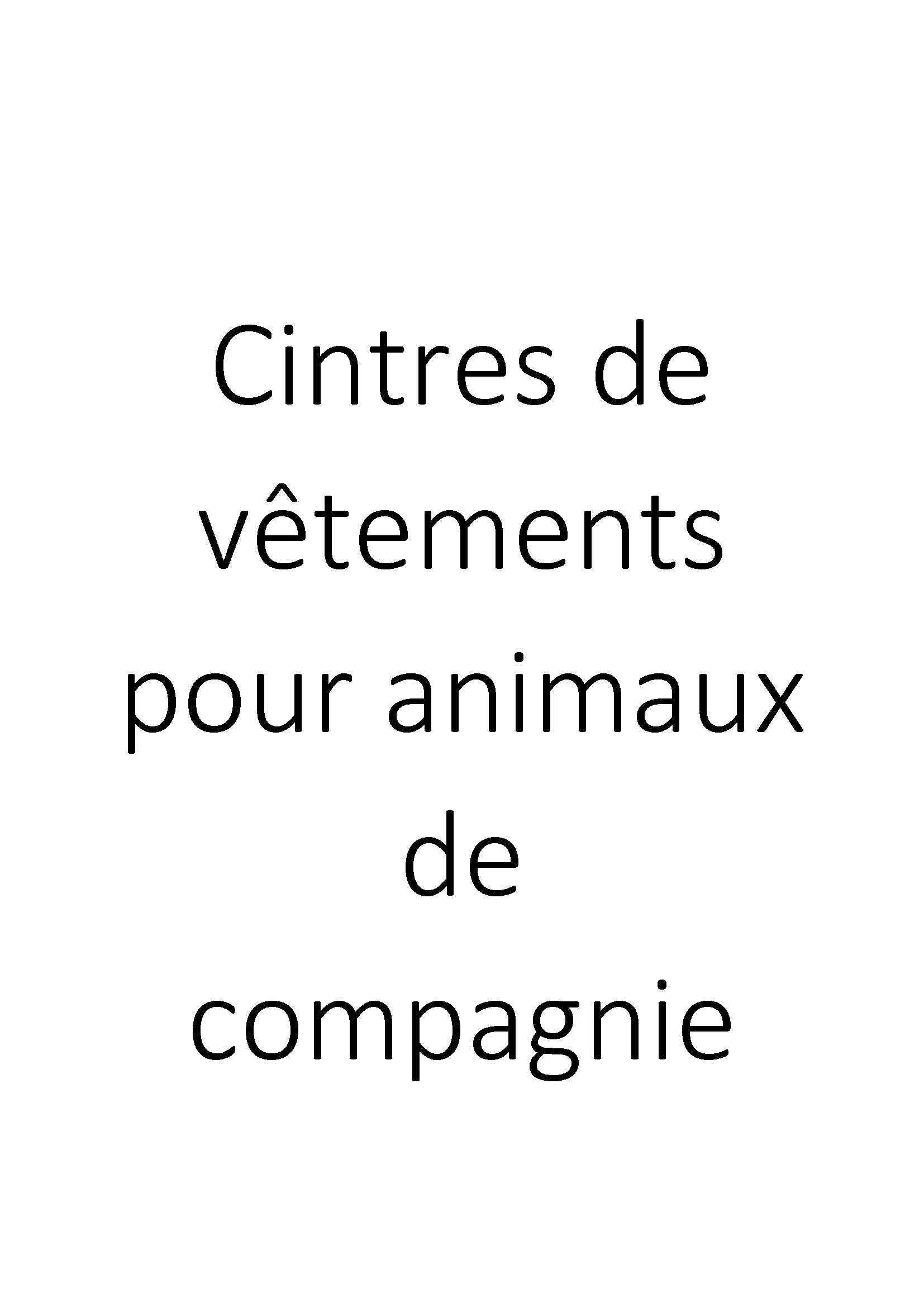 Cintres de vêtements pour animaux de compagnie clicktofournisseur.com
