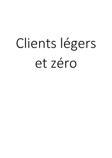 Clients légers et zéro clicktofournisseur.com