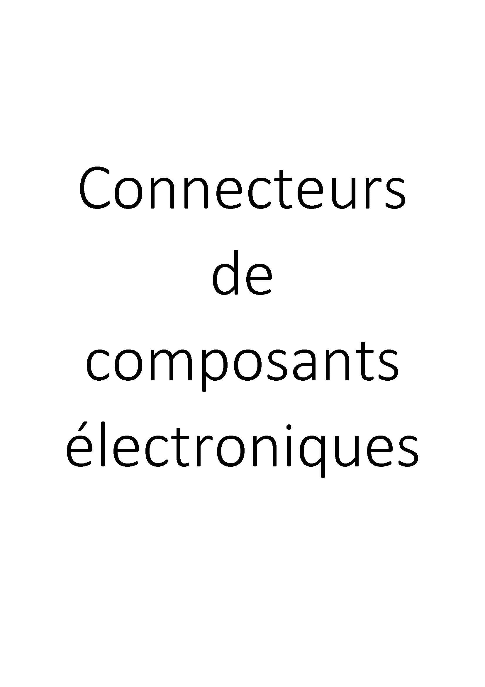 Connecteurs de composants électroniques clicktofournisseur.com