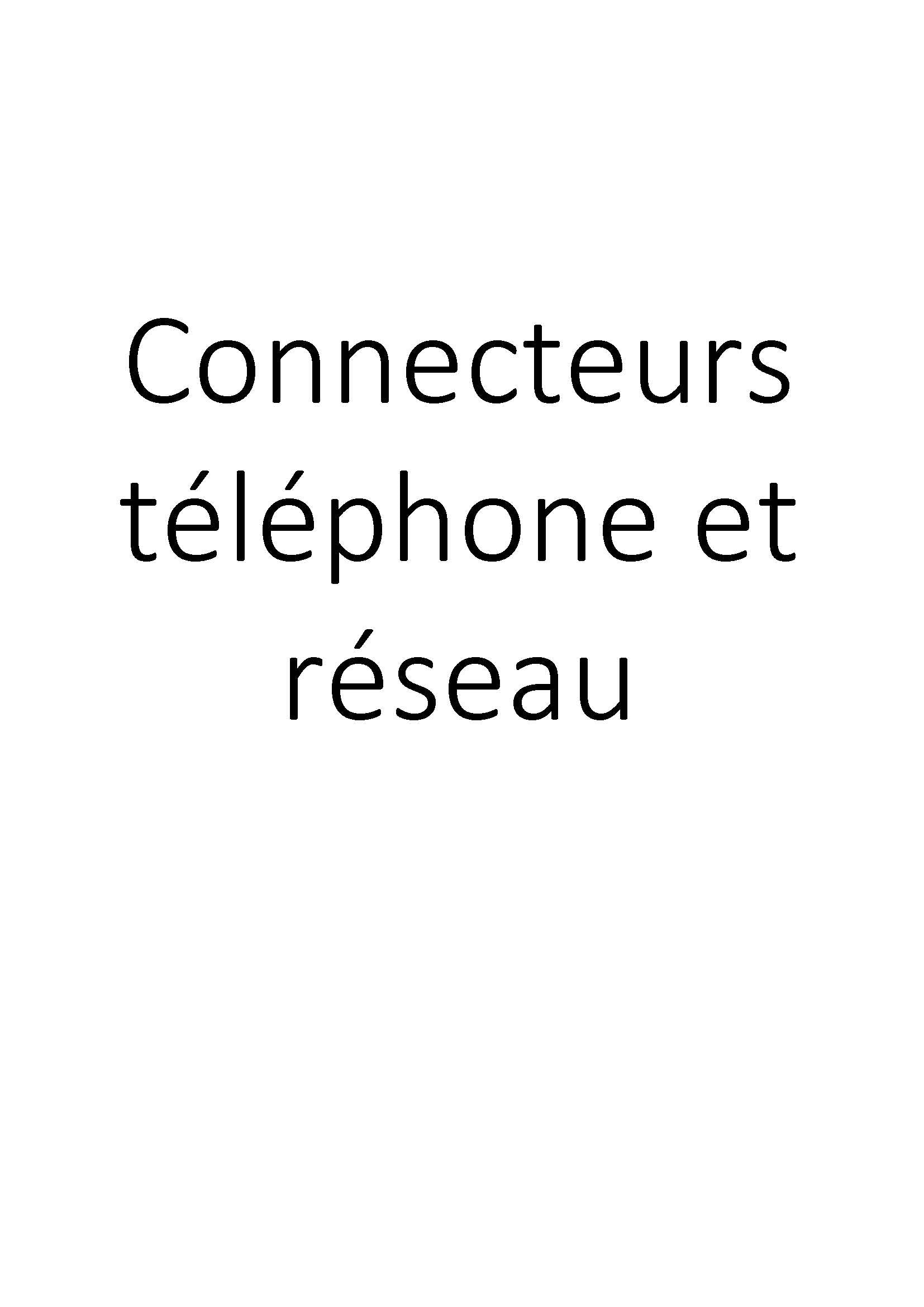 Connecteurs téléphone et réseau clicktofournisseur.com