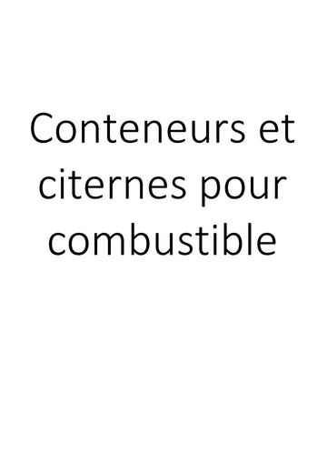 Conteneurs et citernes pour combustible clicktofournisseur.com