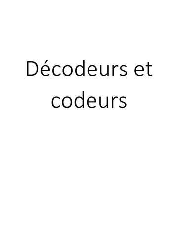 Décodeurs et codeurs clicktofournisseur.com