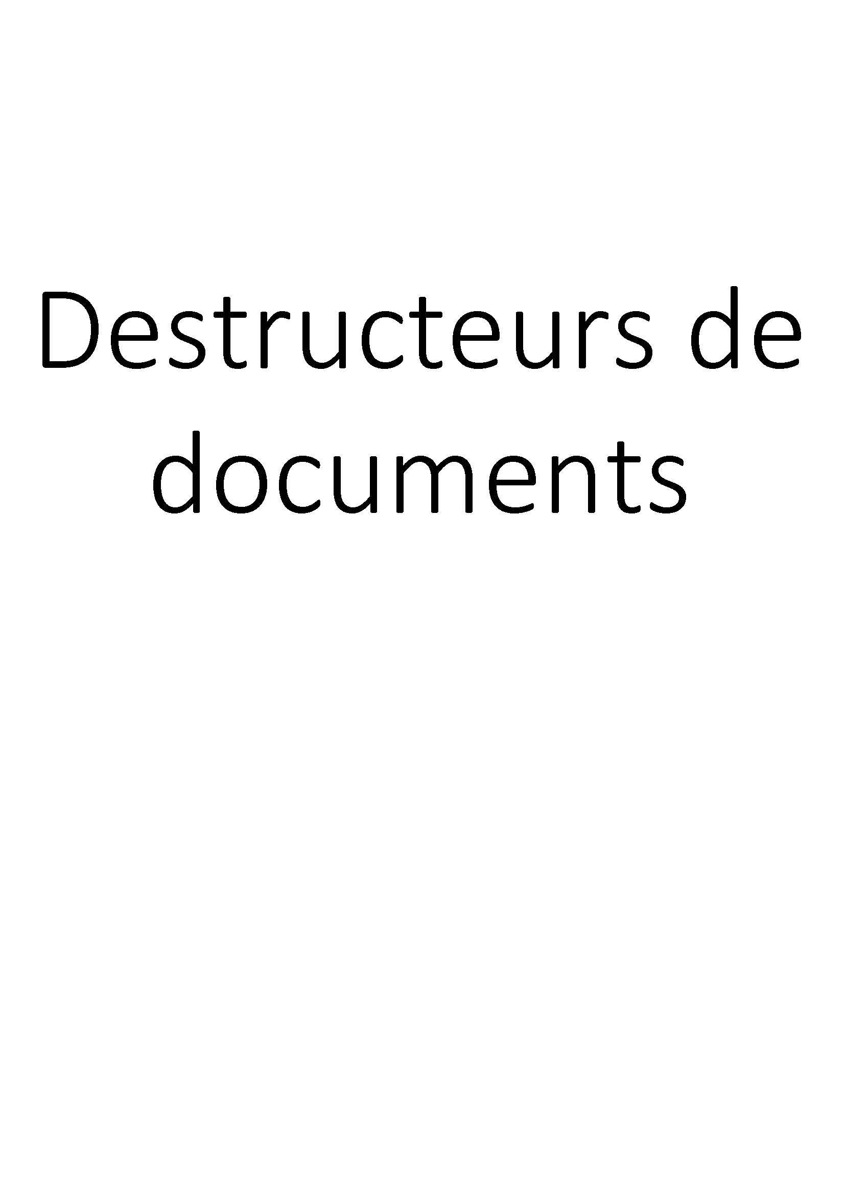 Destructeurs de documents clicktofournisseur.com