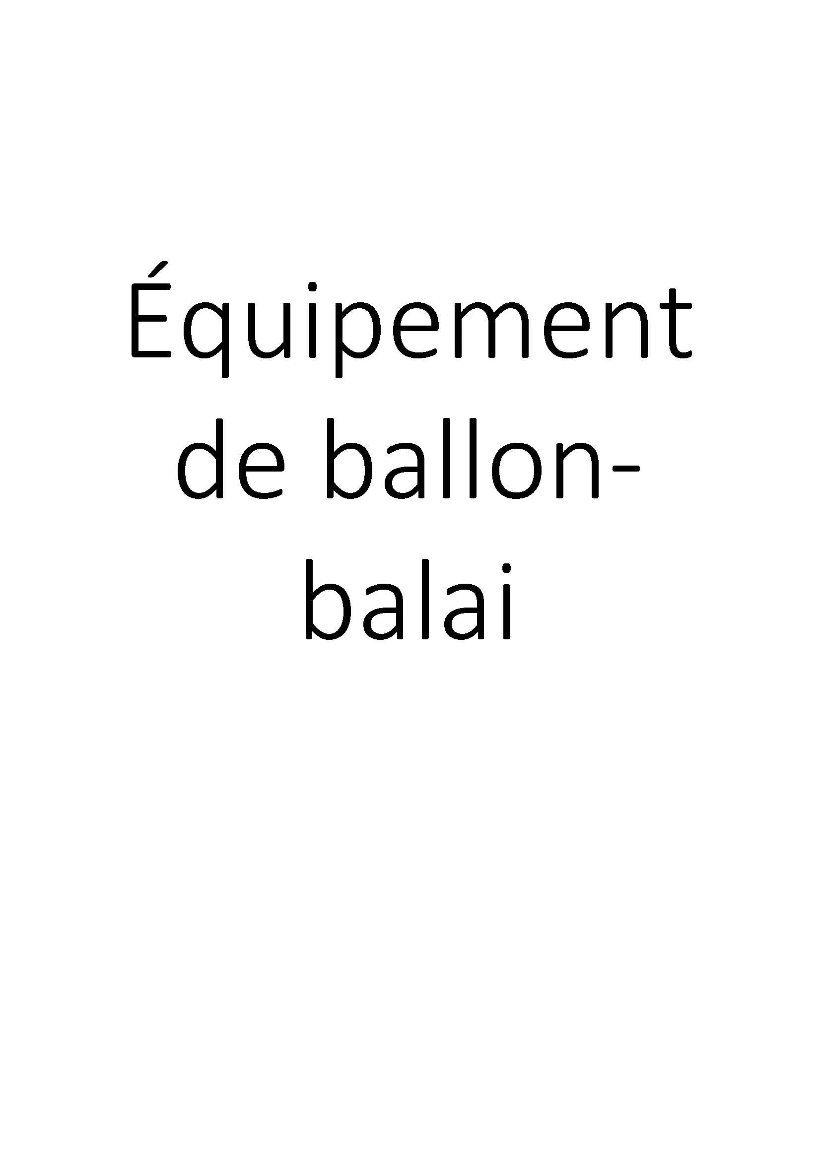 Équipement de ballon-balai clicktofournisseur.com