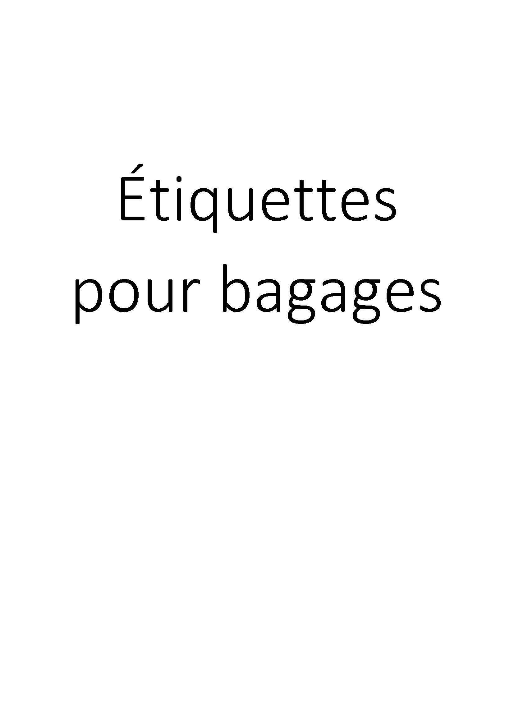 Étiquettes pour bagages clicktofournisseur.com