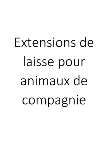 Extensions de laisse pour animaux de compagnie clicktofournisseur.com