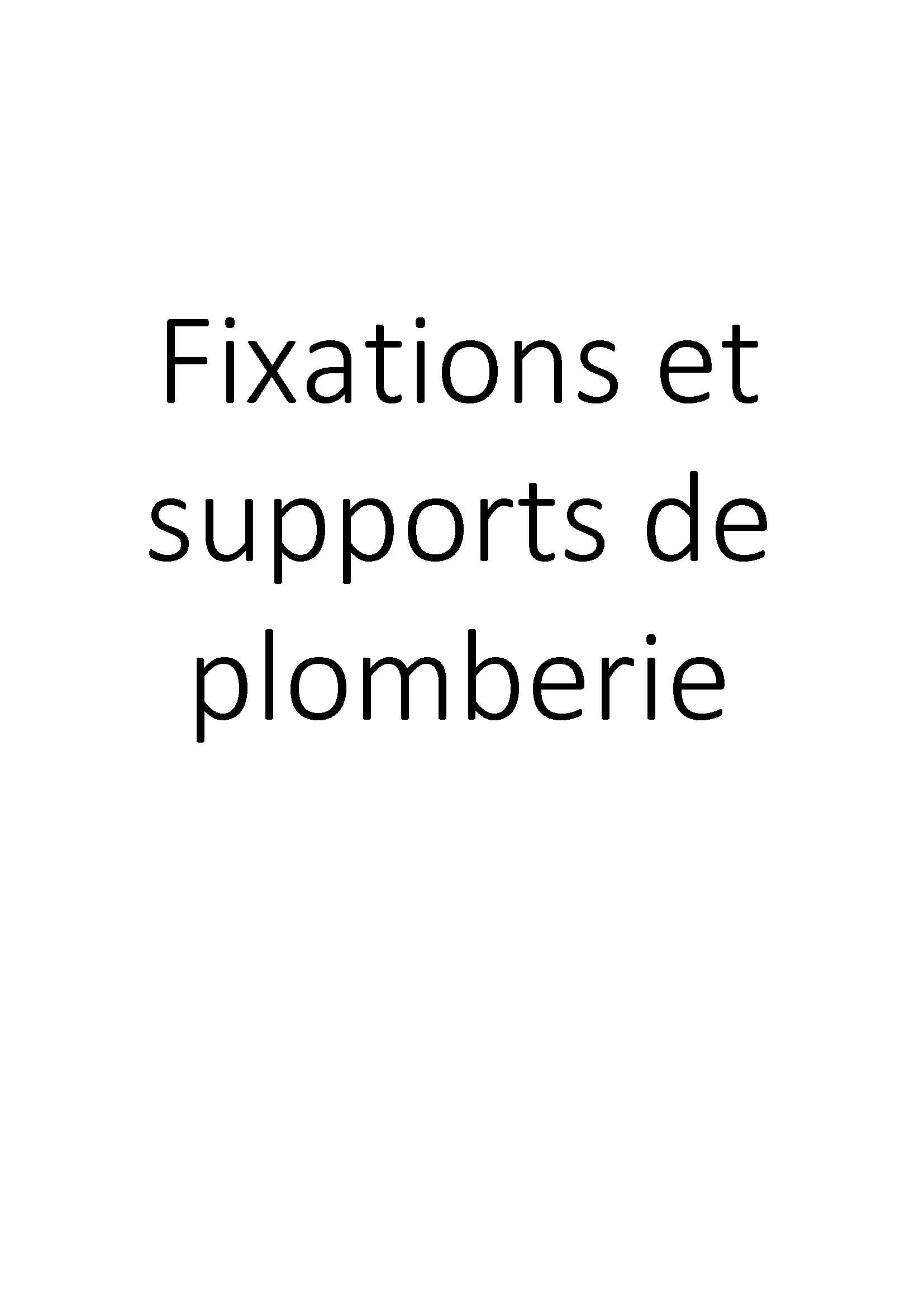 Fixations et supports de plomberie clicktofournisseur.com