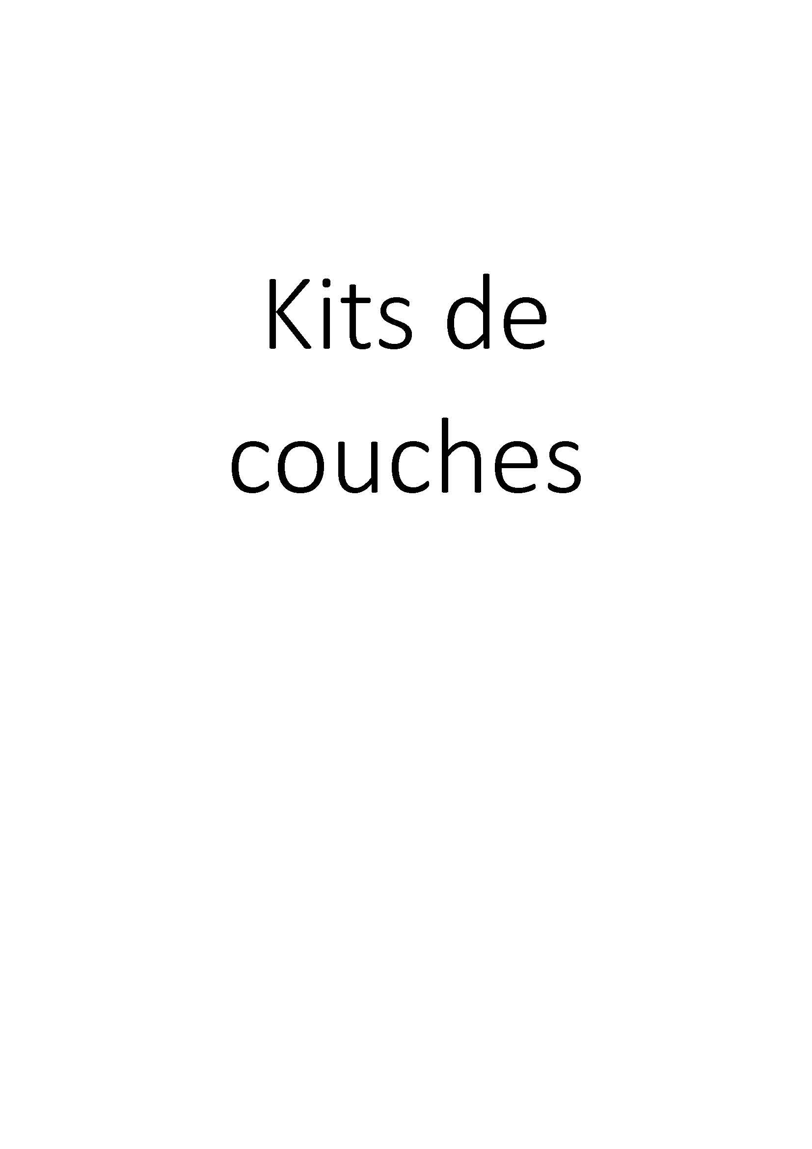 Kits de couches clicktofournisseur.com