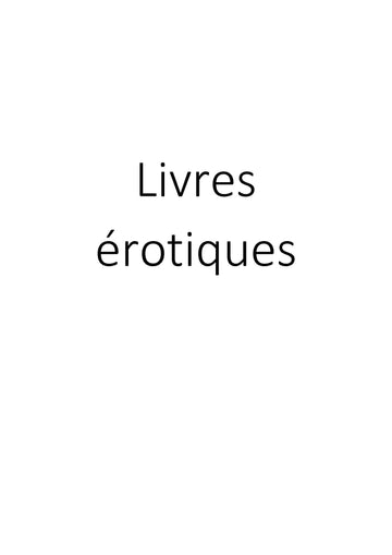 Livres érotiques: Découvrez notre collection passionnante de livres érotiques