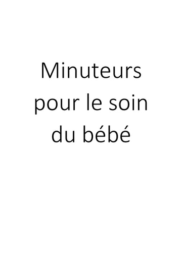 Minuteurs pour le soin du bébé clicktofournisseur.com