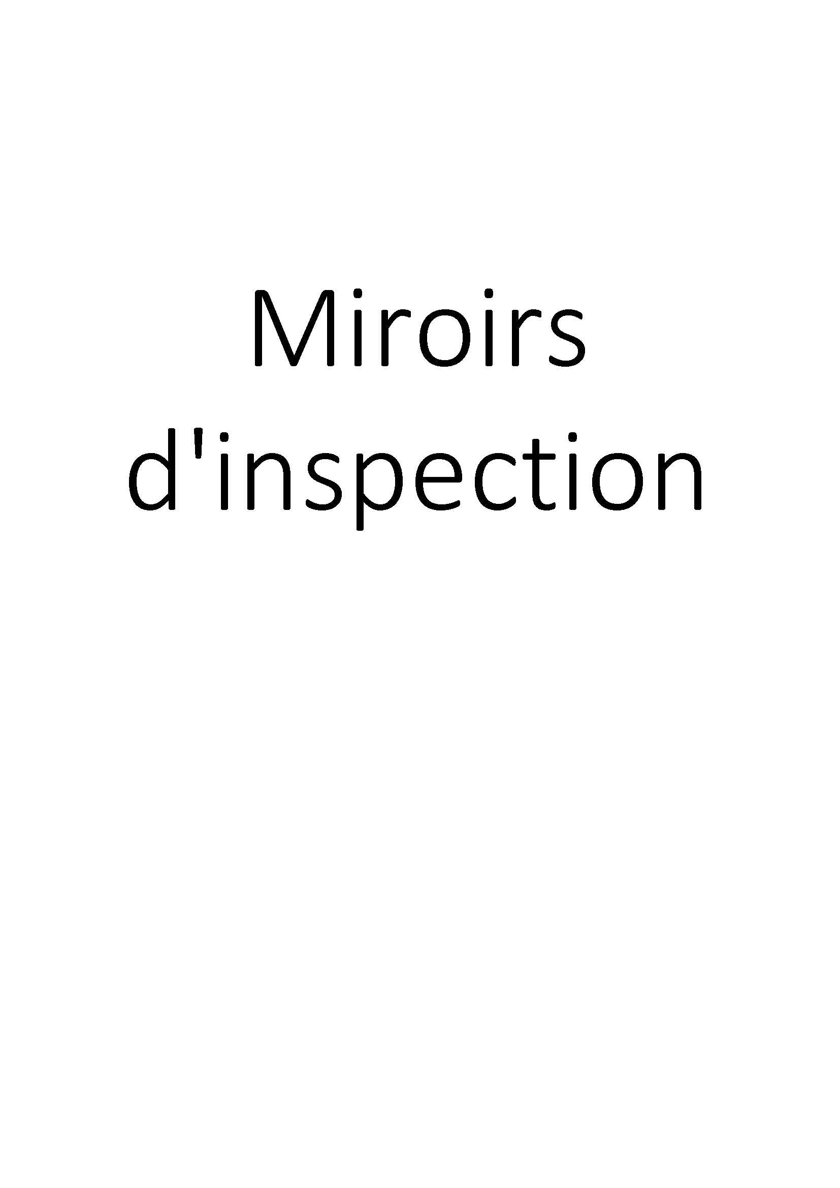 Miroirs d'inspection clicktofournisseur.com
