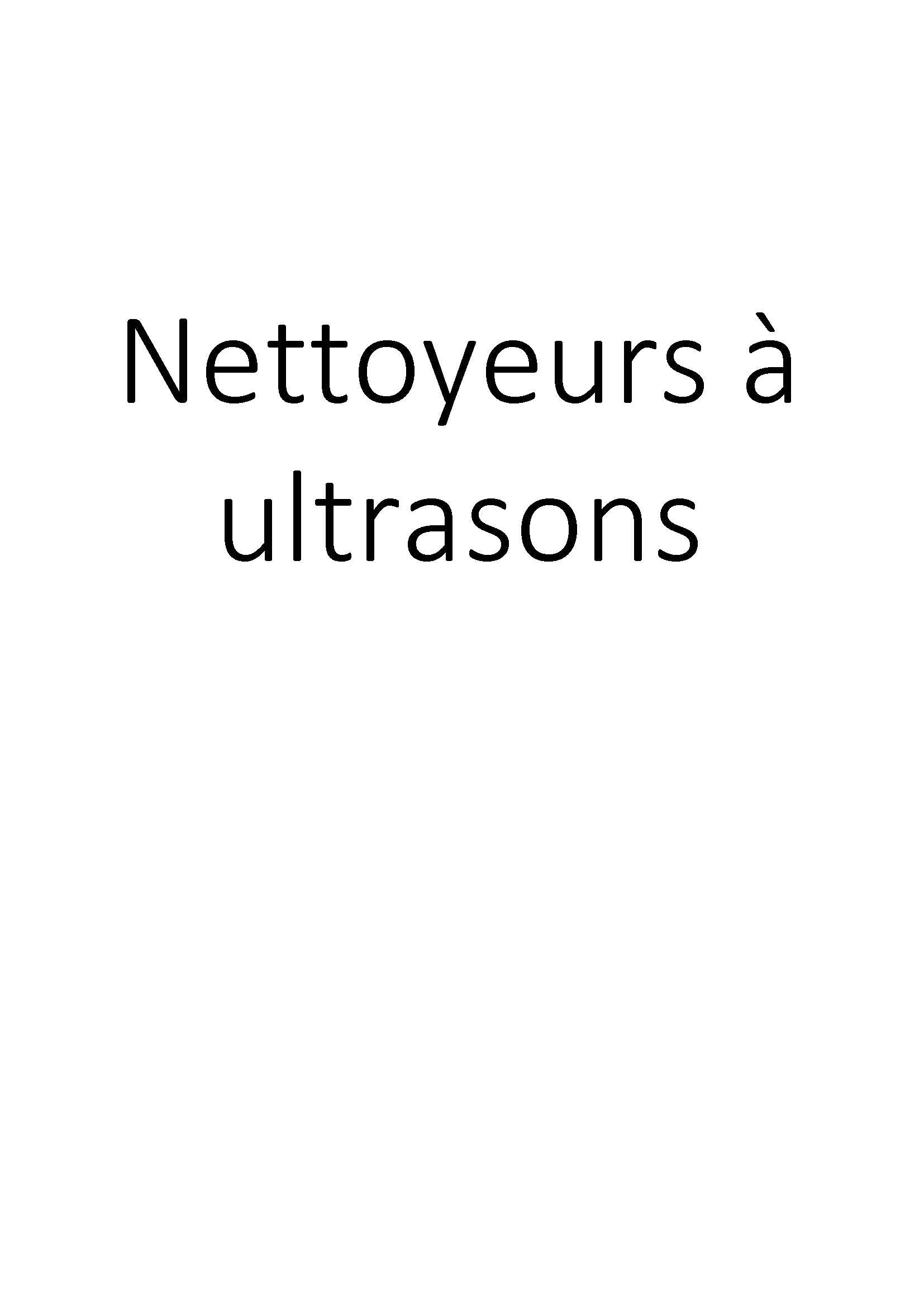 Nettoyeurs à ultrasons clicktofournisseur.com