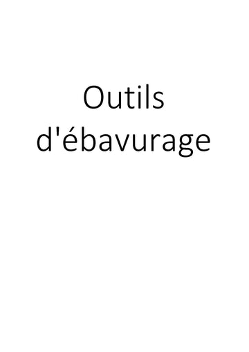 Outils d'ébavurage clicktofournisseur.com