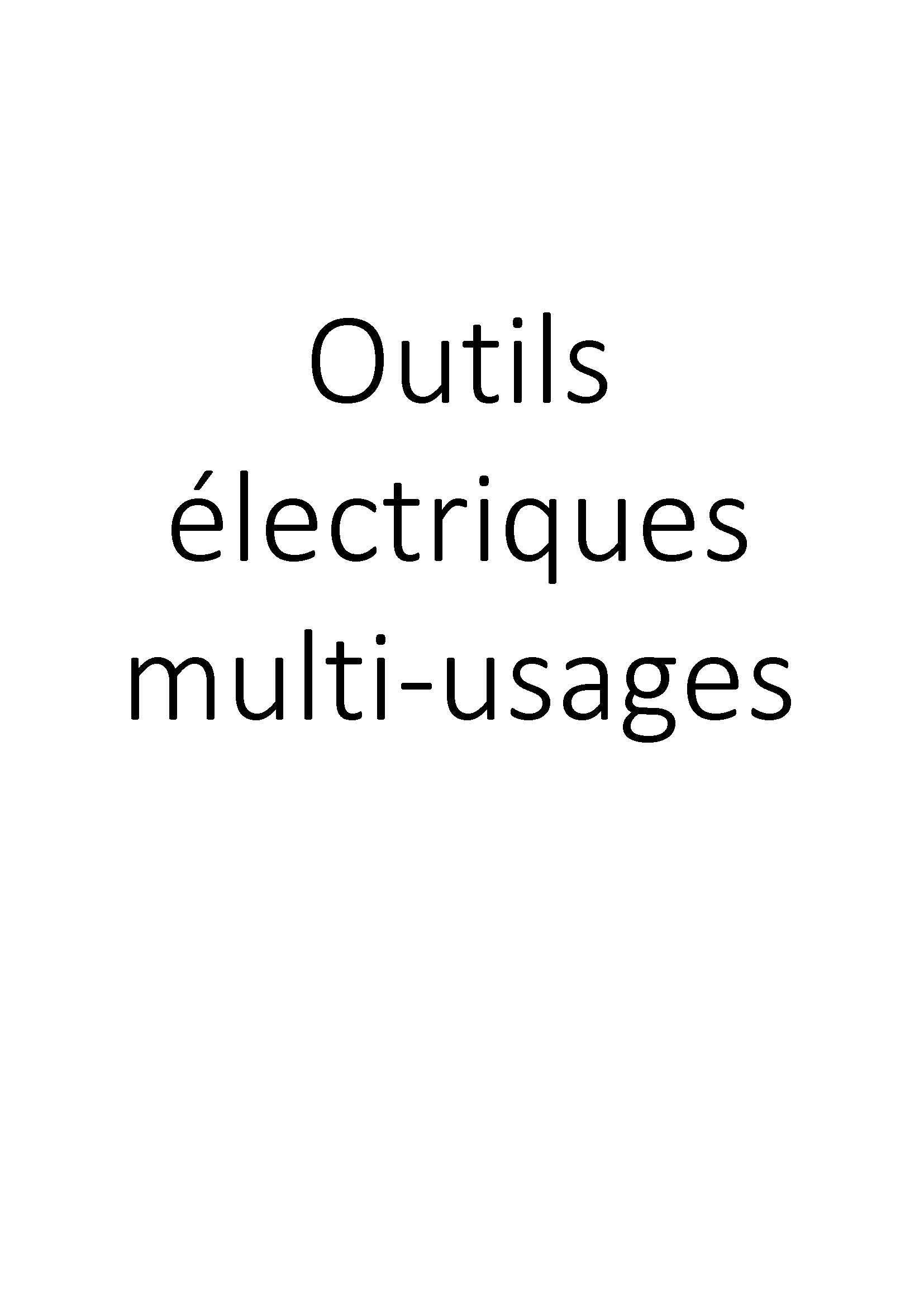 Outils électriques multi-usages clicktofournisseur.com
