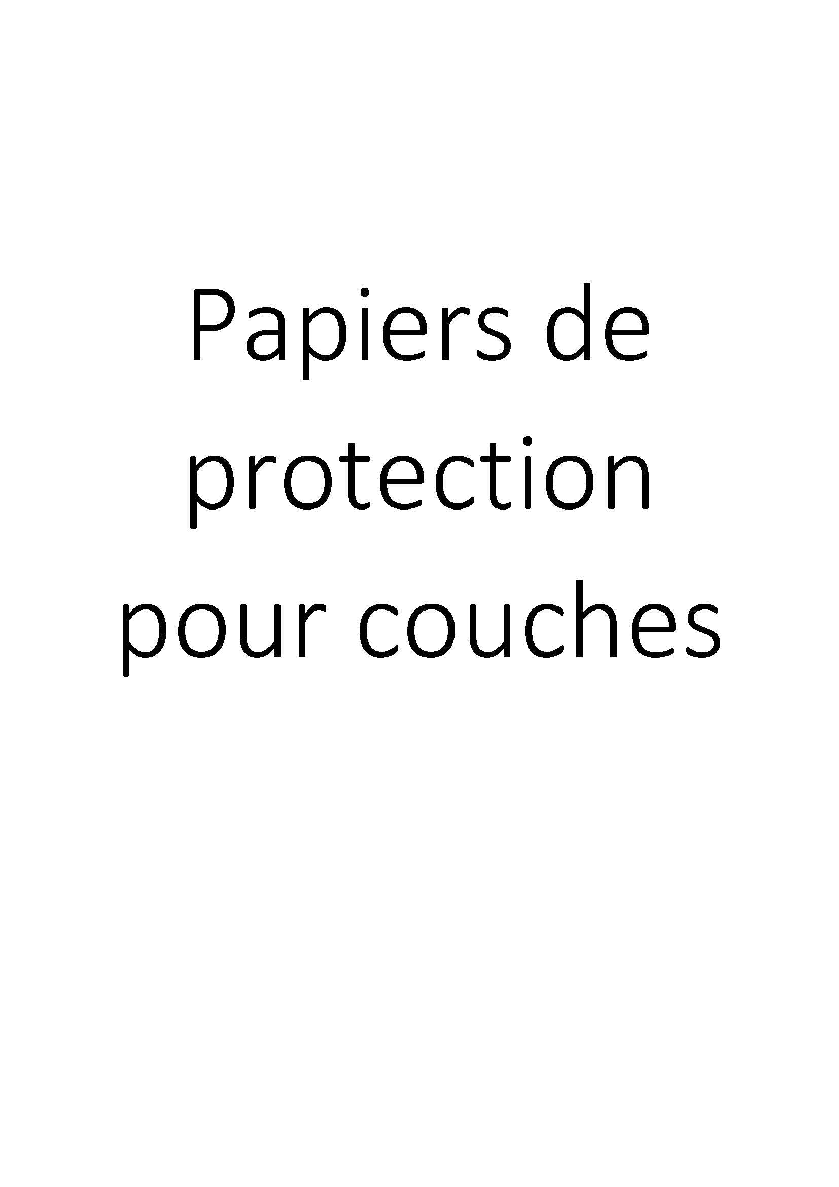 Papiers de protection pour couches clicktofournisseur.com
