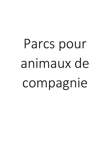 Parcs pour animaux de compagnie clicktofournisseur.com