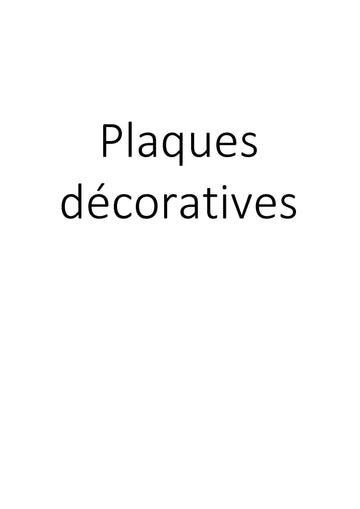 Plaques décoratives clicktofournisseur.com