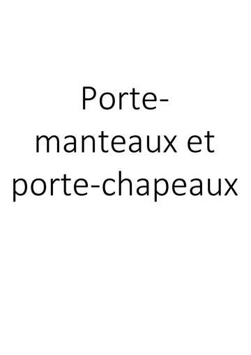 Porte-manteaux et porte-chapeaux clicktofournisseur.com