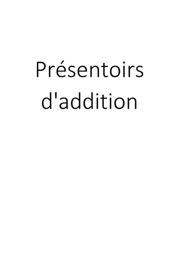 Présentoirs d'addition clicktofournisseur.com
