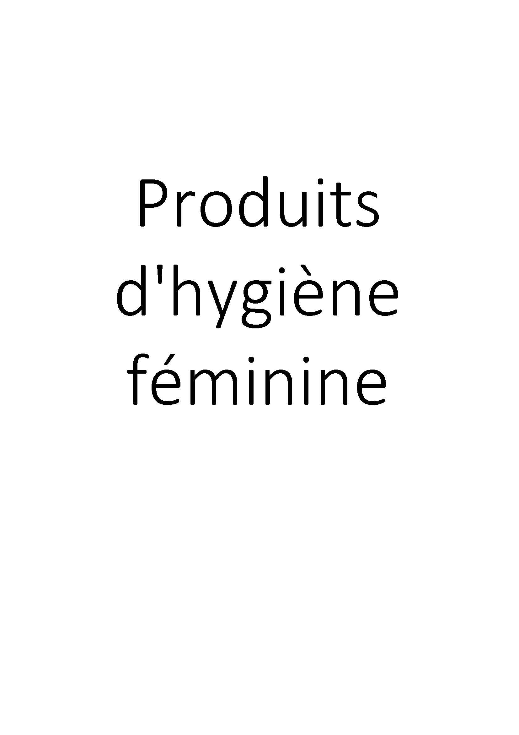 Produits d'hygiène féminine clicktofournisseur.com