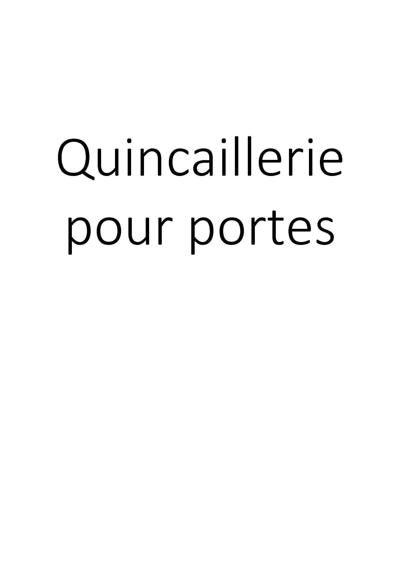 Quincaillerie pour portes clicktofournisseur.com