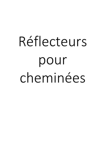 Réflecteurs pour cheminées clicktofournisseur.com