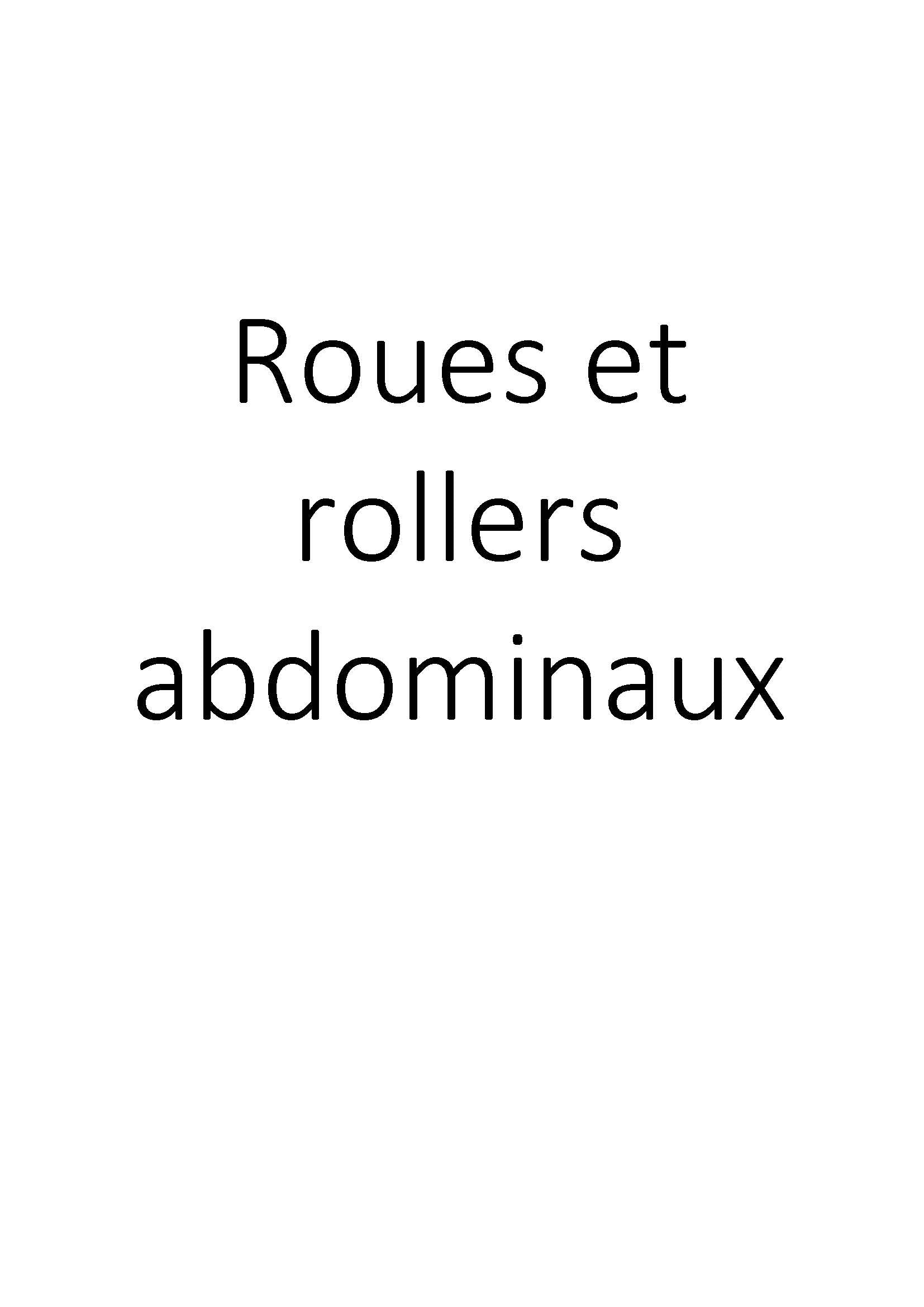 Roues et rollers abdominaux clicktofournisseur.com