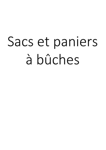 Sacs et paniers à bûches clicktofournisseur.com