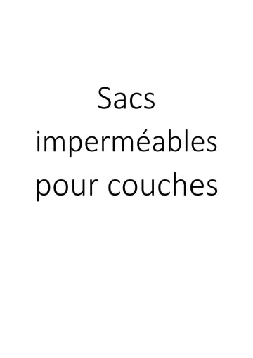 Sacs imperméables pour couches clicktofournisseur.com