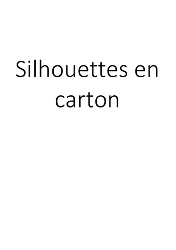 Silhouettes en carton clicktofournisseur.com