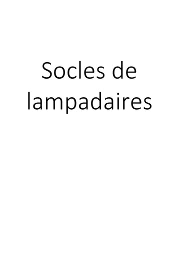 Socles de lampadaires clicktofournisseur.com