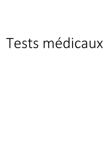 Tests médicaux clicktofournisseur.com