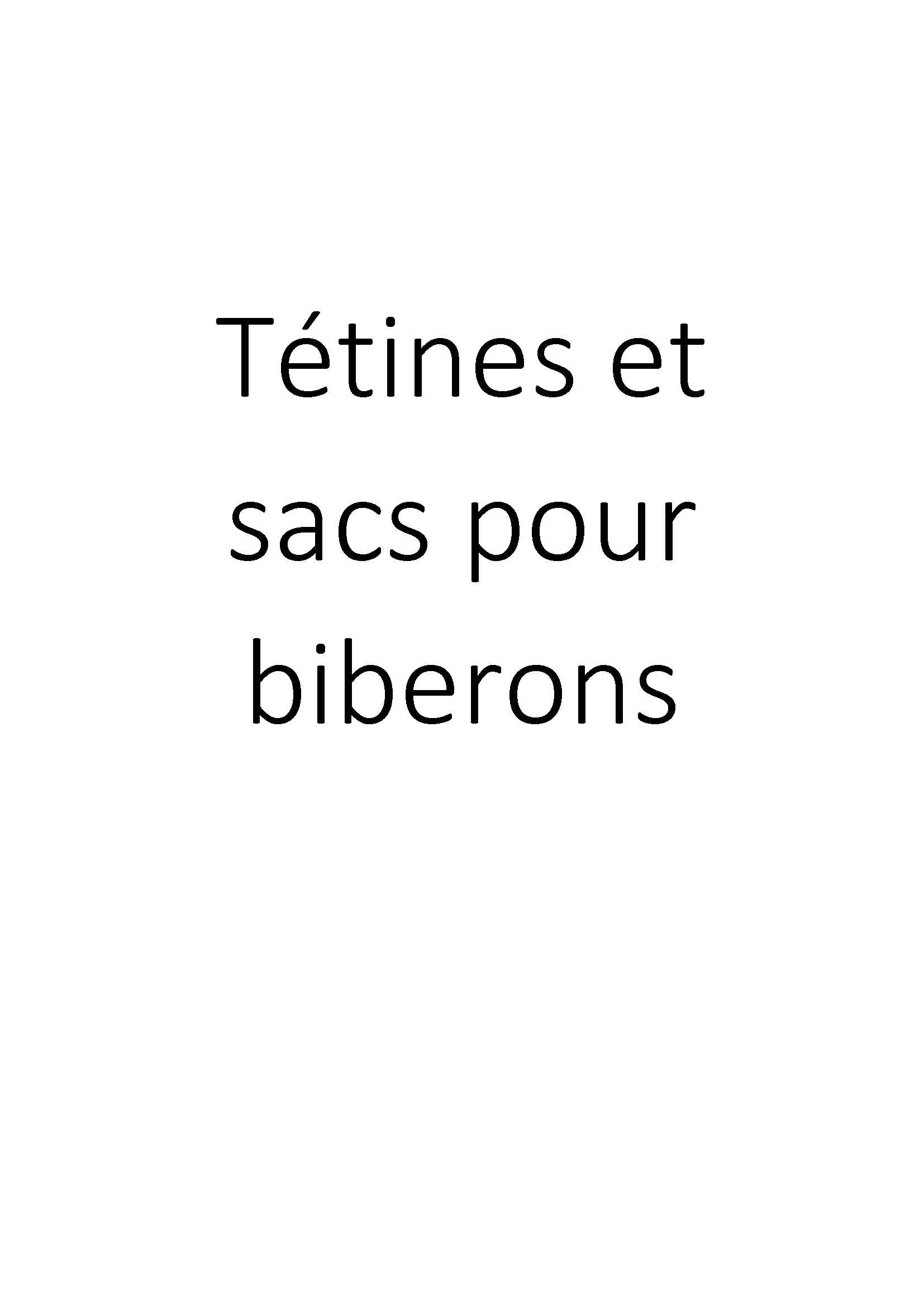 Tétines et sacs pour biberons clicktofournisseur.com
